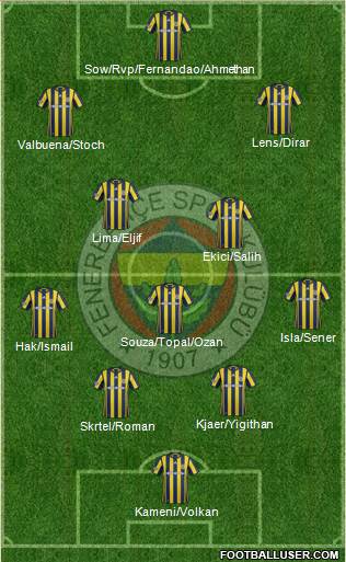 Fenerbahçe SK Formation 2017