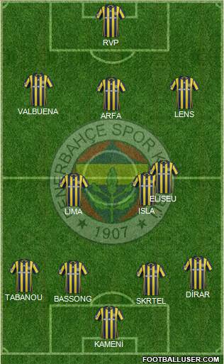 Fenerbahçe SK Formation 2017