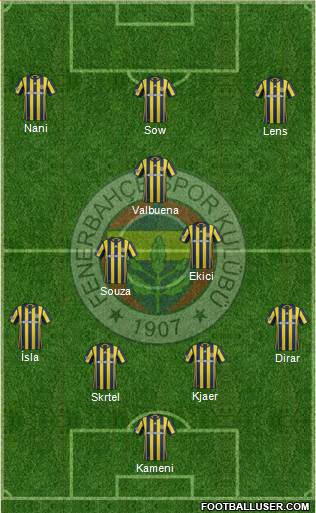 Fenerbahçe SK Formation 2017