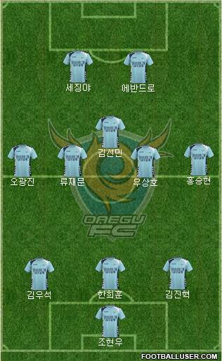 Daegu FC Formation 2017