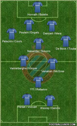 Club Brugge KV Formation 2017