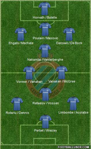 Club Brugge KV Formation 2017