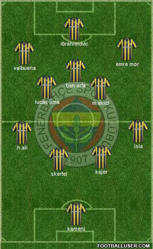 Fenerbahçe SK Formation 2017
