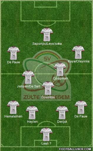 SV Zulte Waregem Formation 2017