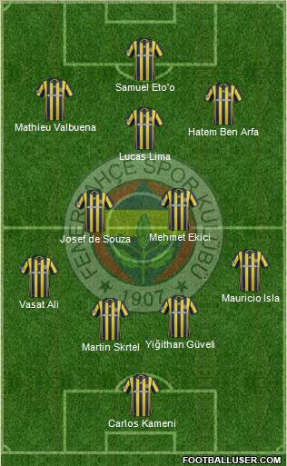 Fenerbahçe SK Formation 2017