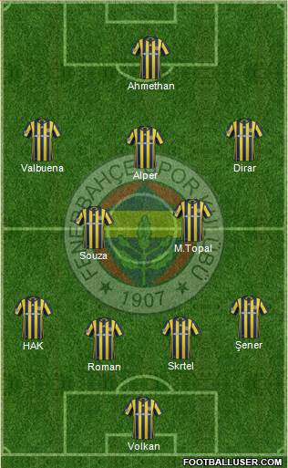 Fenerbahçe SK Formation 2017