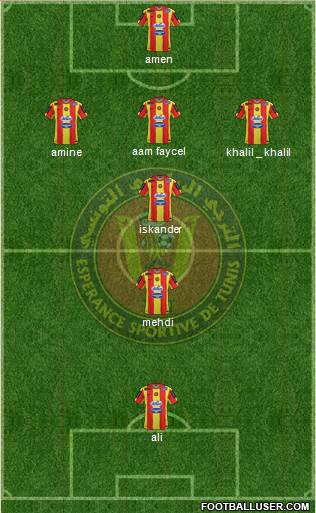 Espérance Sportive de Tunis 3-5-1-1 football formation