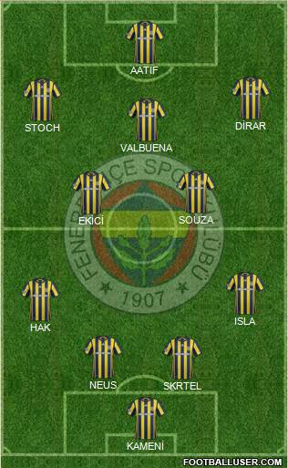 Fenerbahçe SK Formation 2017