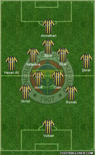 Fenerbahçe SK Formation 2017