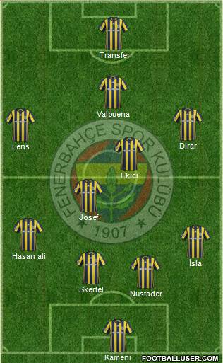 Fenerbahçe SK Formation 2017
