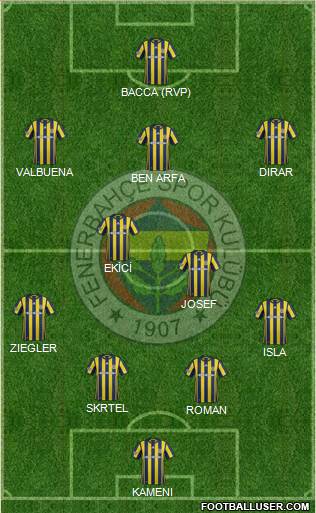 Fenerbahçe SK Formation 2017