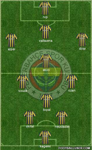 Fenerbahçe SK Formation 2017