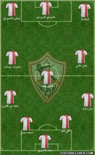 Zamalek Sporting Club 4-3-3 football formation