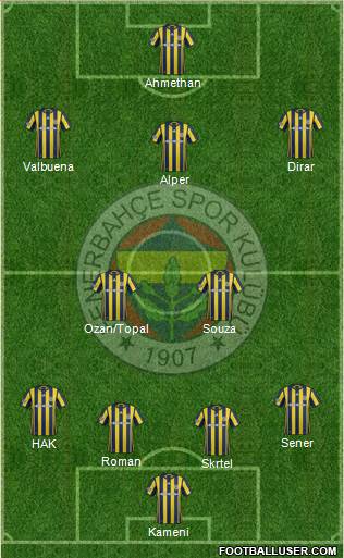 Fenerbahçe SK Formation 2017