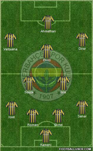 Fenerbahçe SK Formation 2017