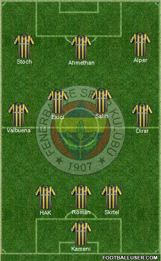 Fenerbahçe SK Formation 2017