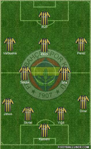 Fenerbahçe SK Formation 2017