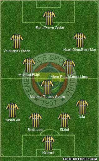 Fenerbahçe SK Formation 2017