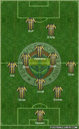 Fenerbahçe SK Formation 2017