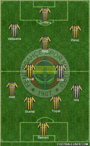 Fenerbahçe SK Formation 2017