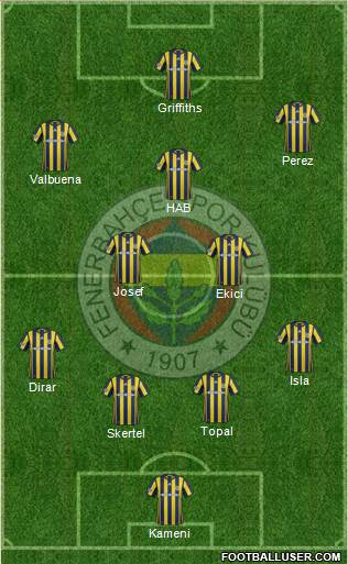 Fenerbahçe SK Formation 2017