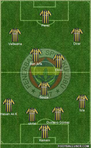 Fenerbahçe SK Formation 2017