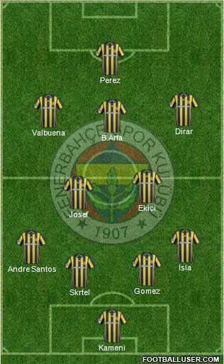 Fenerbahçe SK Formation 2017