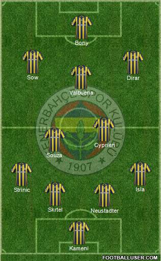 Fenerbahçe SK Formation 2017
