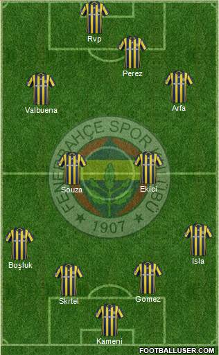 Fenerbahçe SK Formation 2017