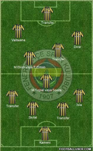 Fenerbahçe SK Formation 2017