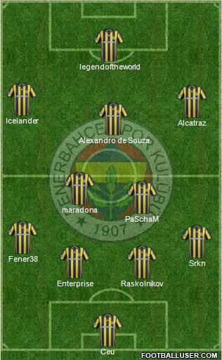 Fenerbahçe SK Formation 2017