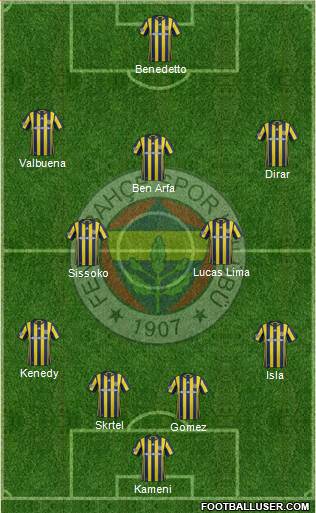 Fenerbahçe SK Formation 2017