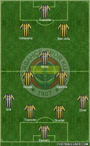 Fenerbahçe SK Formation 2017
