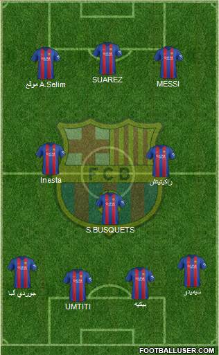 F.C. Barcelona Formation 2017