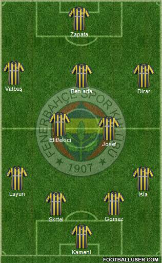 Fenerbahçe SK Formation 2017