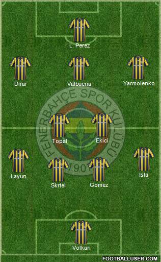 Fenerbahçe SK Formation 2017