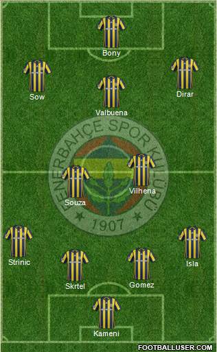 Fenerbahçe SK Formation 2017