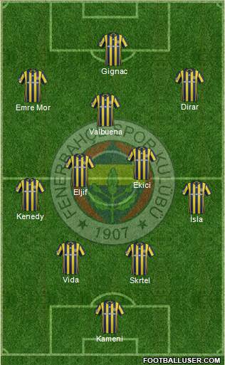 Fenerbahçe SK Formation 2017