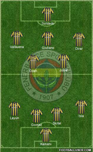 Fenerbahçe SK Formation 2017