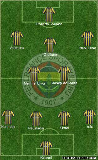 Fenerbahçe SK Formation 2017