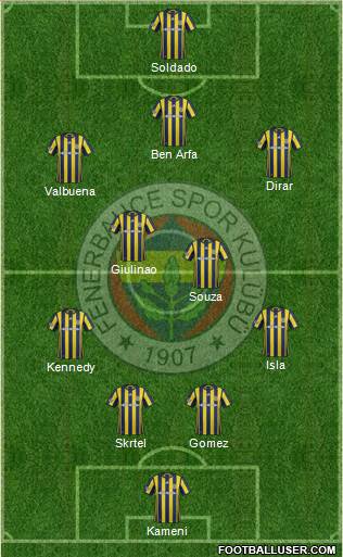 Fenerbahçe SK Formation 2017