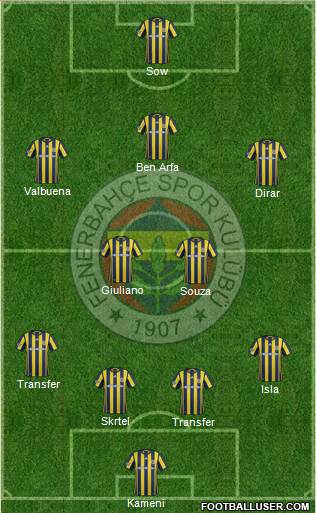 Fenerbahçe SK Formation 2017