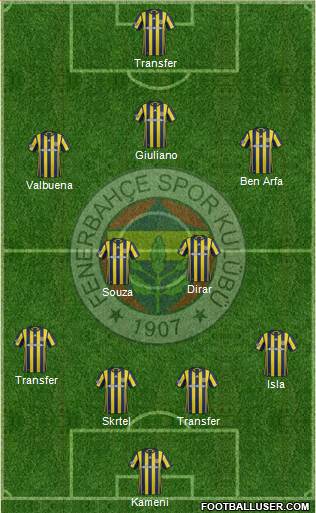 Fenerbahçe SK Formation 2017