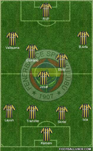 Fenerbahçe SK Formation 2017