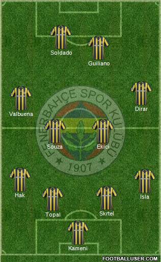 Fenerbahçe SK Formation 2017