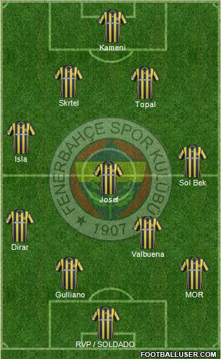 Fenerbahçe SK Formation 2017