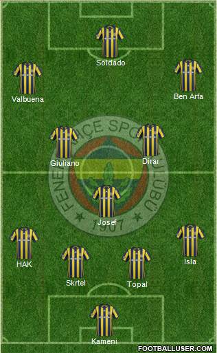 Fenerbahçe SK Formation 2017