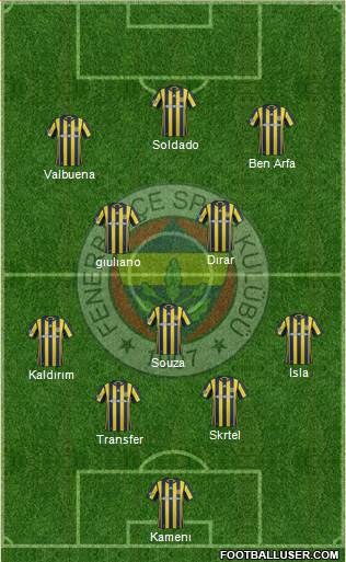 Fenerbahçe SK Formation 2017