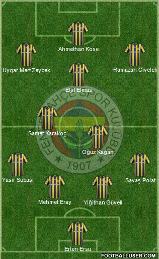 Fenerbahçe SK Formation 2017