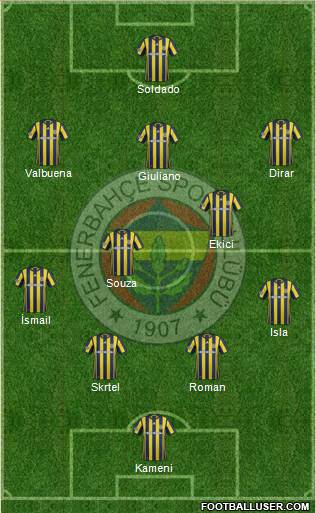 Fenerbahçe SK Formation 2017